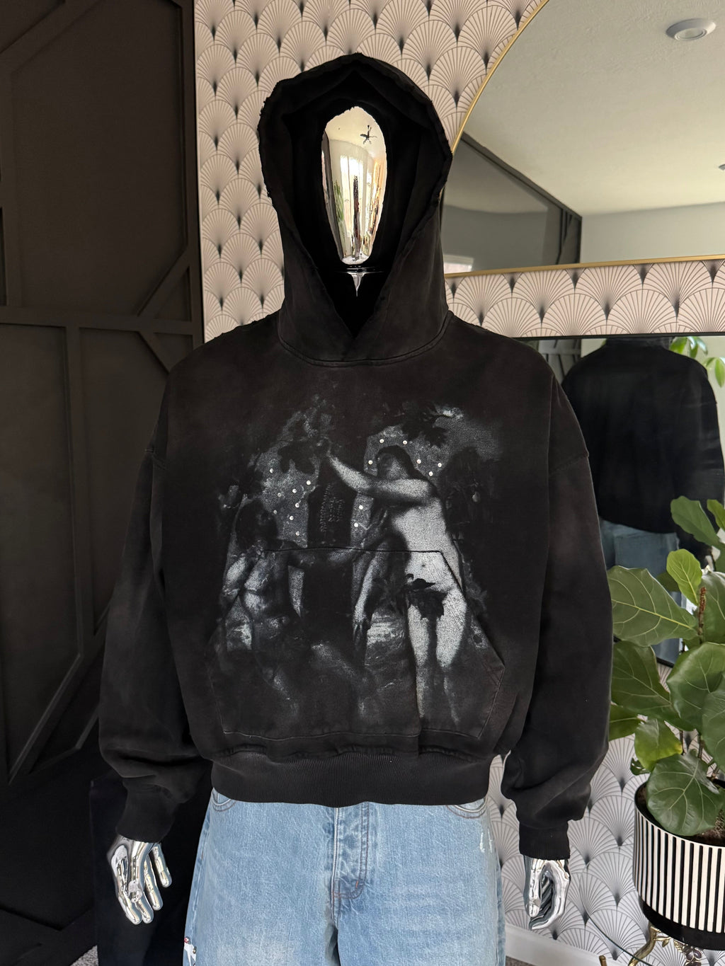Coal Black Adam & Eve Hoodie