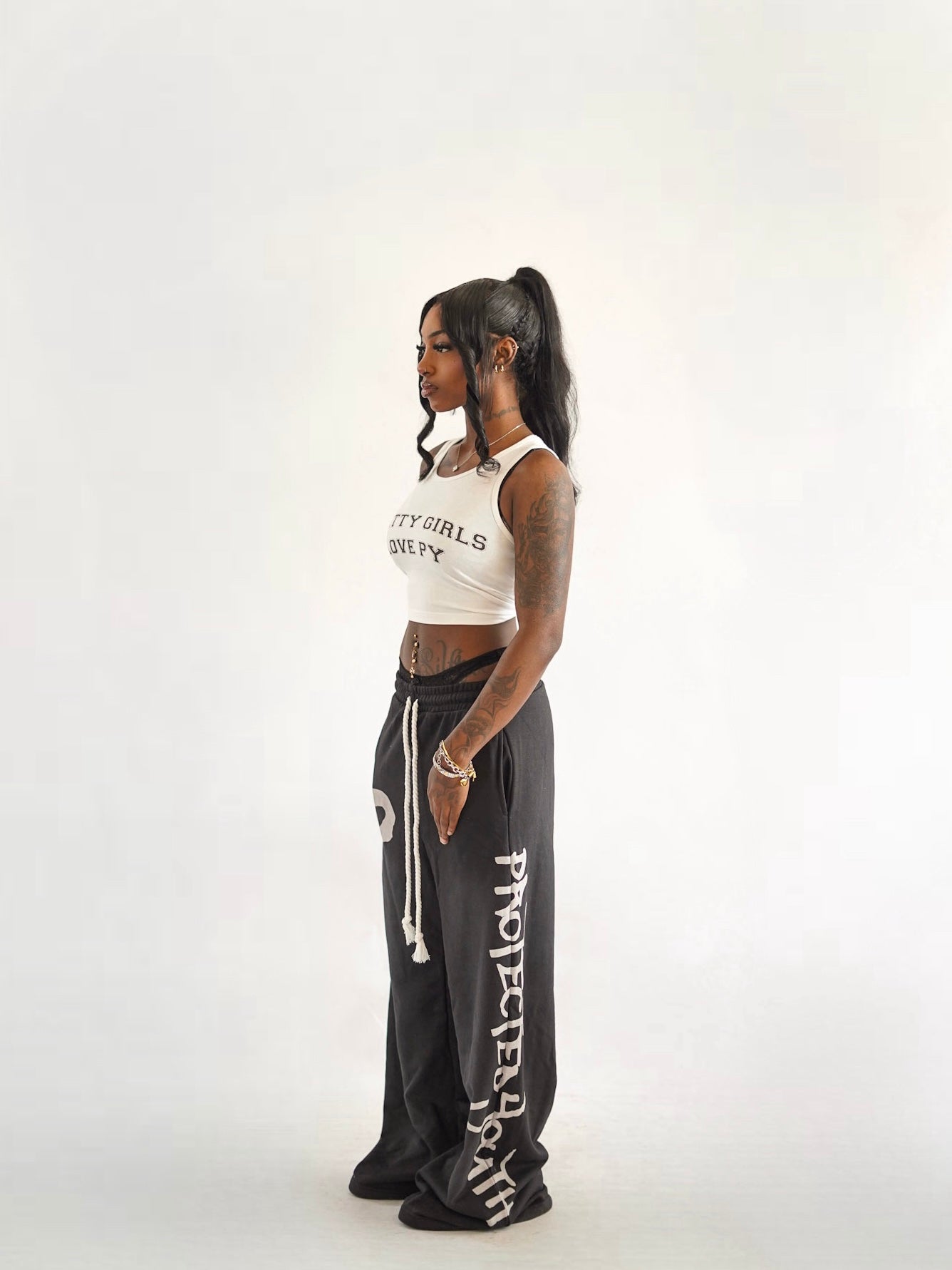 Women's Pure White Varsity Tank Top