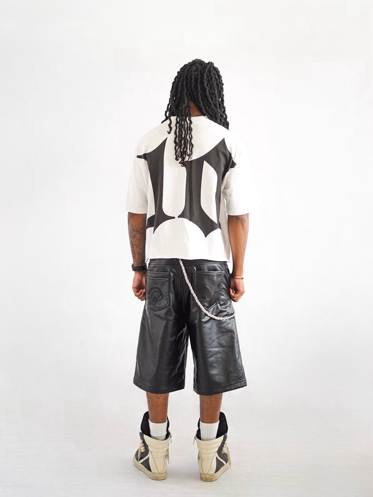 Onyx Black Leather Shorts