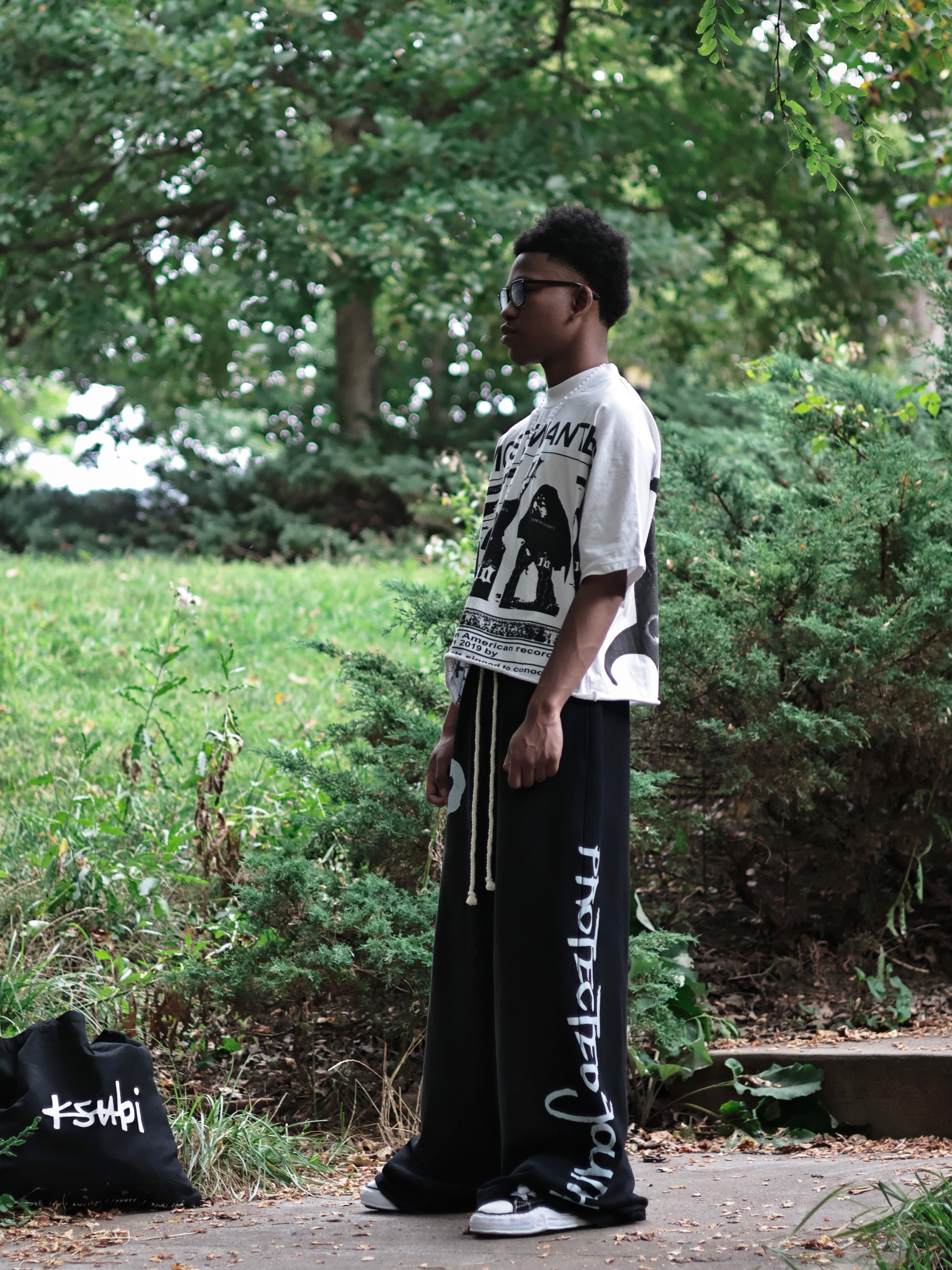 Coal Black Graffiti Sweats