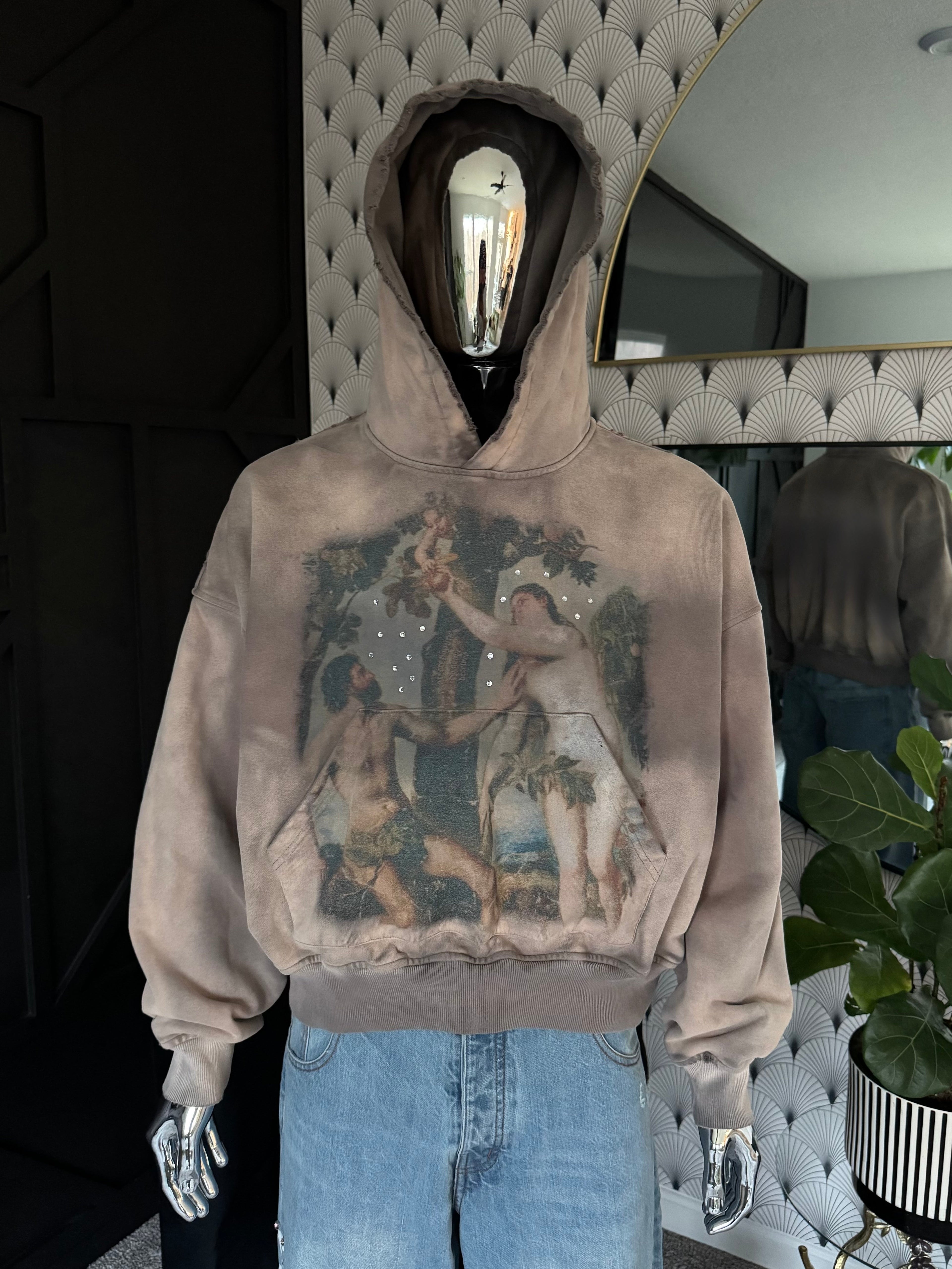 Cloud Grey Adam & Eve Hoodie